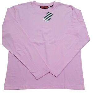 CRABLE for her Women's Large Pink Long-Sleeve Tee NWT